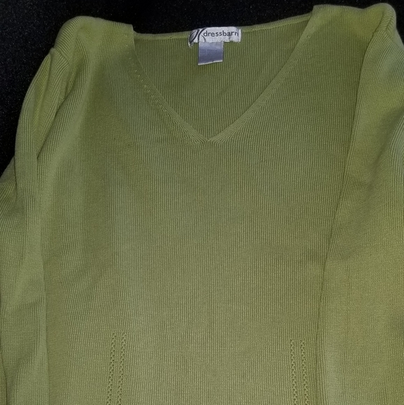 Dresbarn green cotton/acrylic sweater - Picture 2 of 5